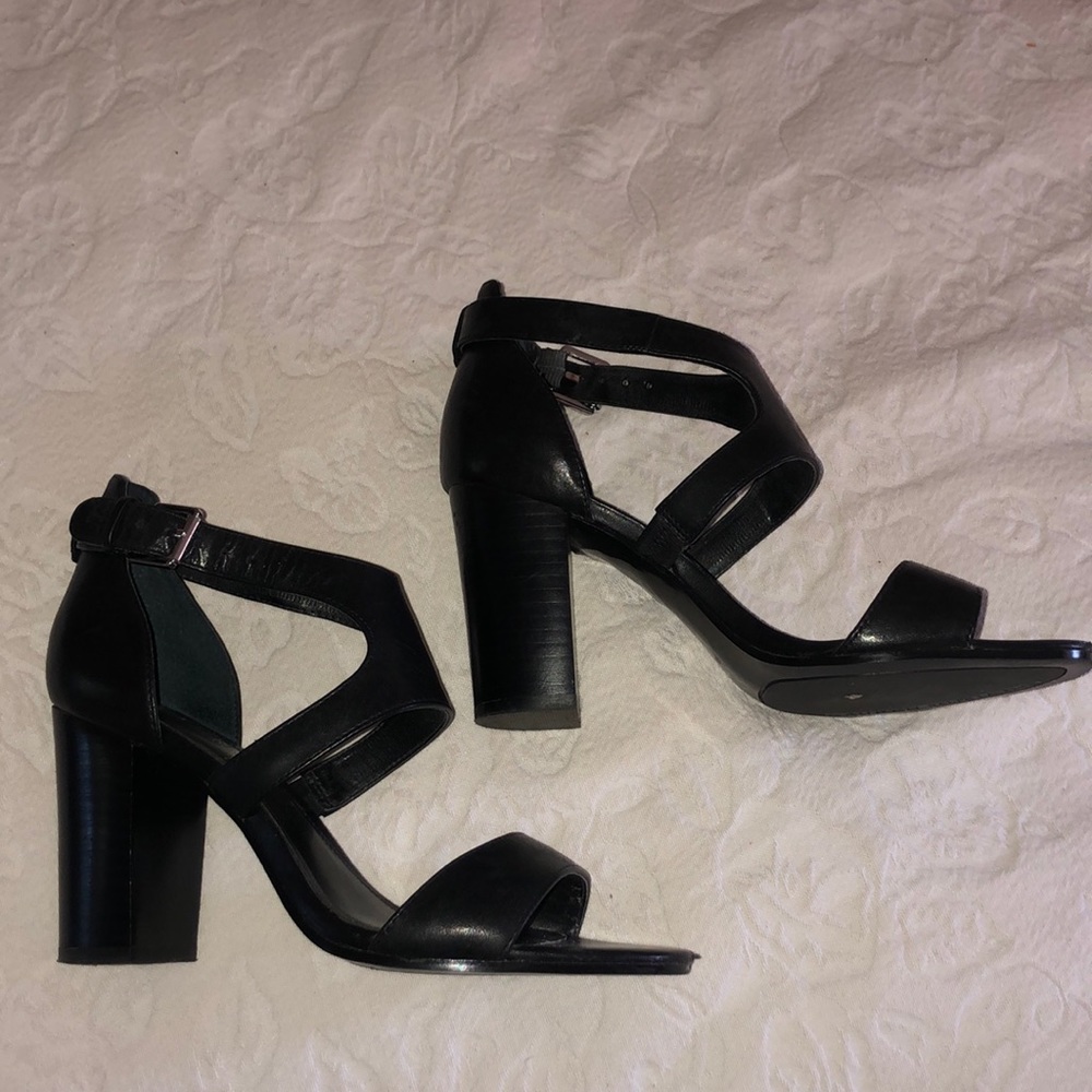 Lauren by Ralph Lauren Black Strappy Heels